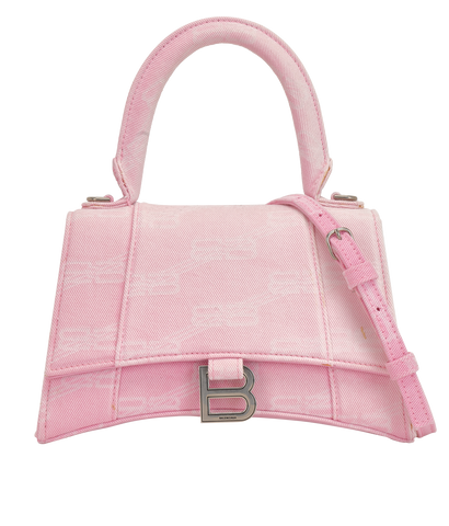 Small Hourglass, &pound;295, Handbags, Pink, Fabric, Front view